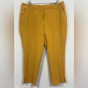 Worthington Ankle Length Dress Casual Pants Women's Medieval Gold Sz 18